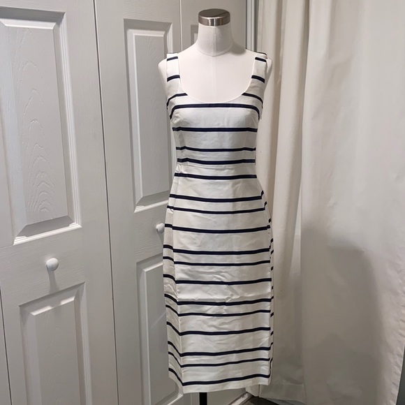 🎉HPx2🎉 J.Crew Scoopneck midi dress in jacquard stripe - Picture 3 of 9